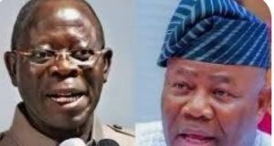Senator Akpabio To Oshiomhole: If You Become Unruly, I Will Take You Out Of Senate